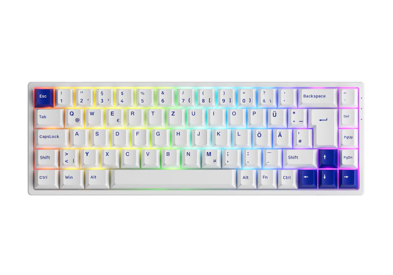 Akko 3068B Blue on White ISO-DE - Geekboards