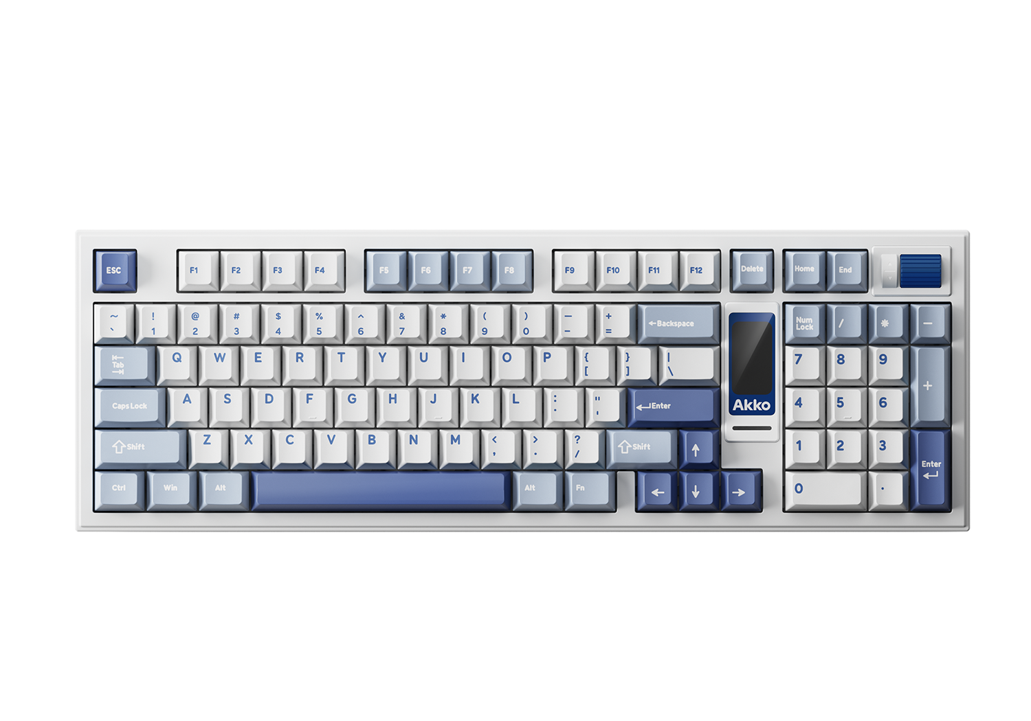 Akko 5098B Plus Glacier White ANSI - alternate front view