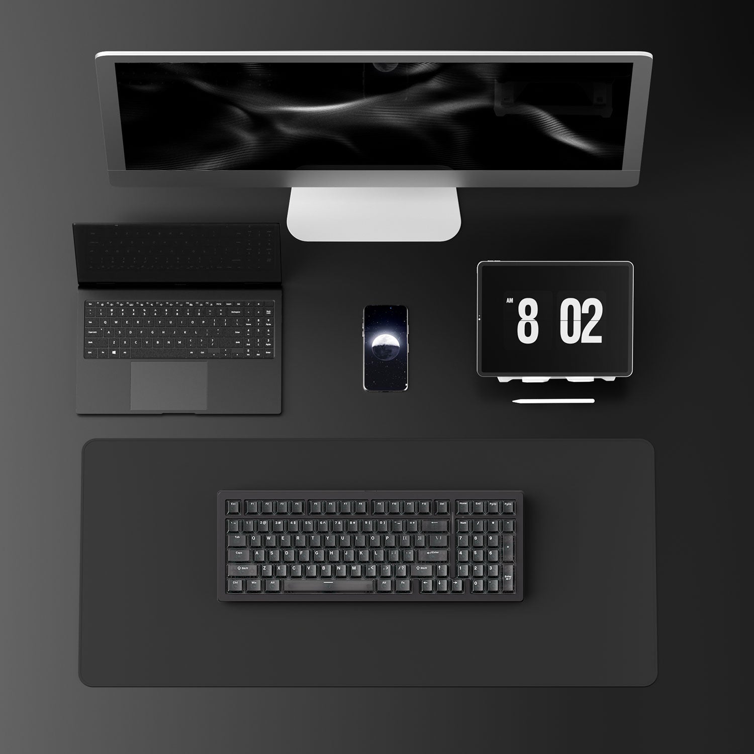Akko MonsGeek M2 V5 HE Black Frosted Transparent ANSI - multi-mode detail