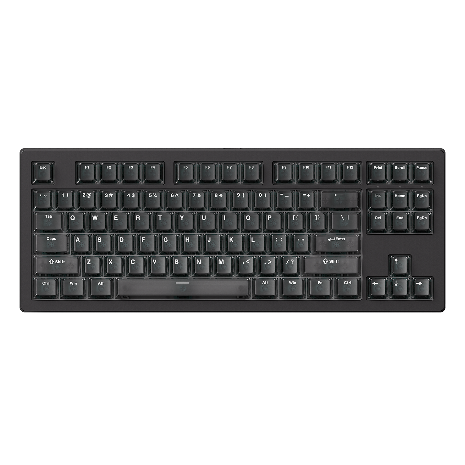 Akko MonsGeek M3 V5 HE Black Frosted Transparent ANSI - clean front view