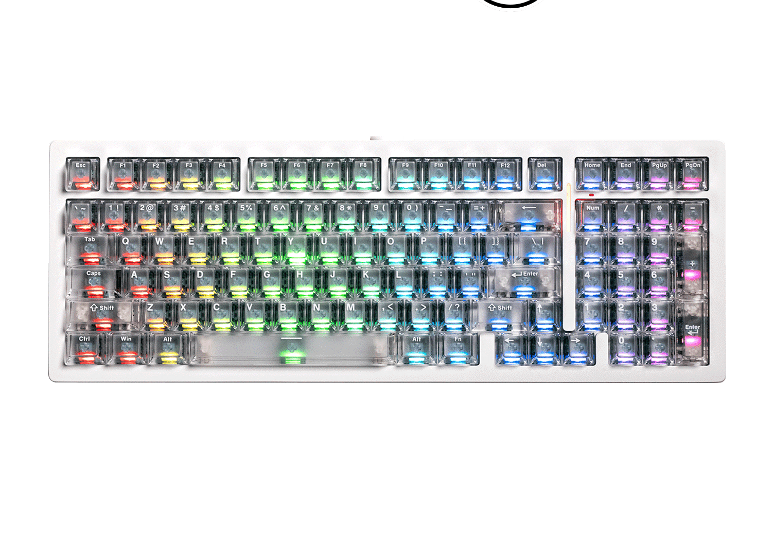 Akko MonsGeek M2 V5 HE White Frosted Transparent ANSI