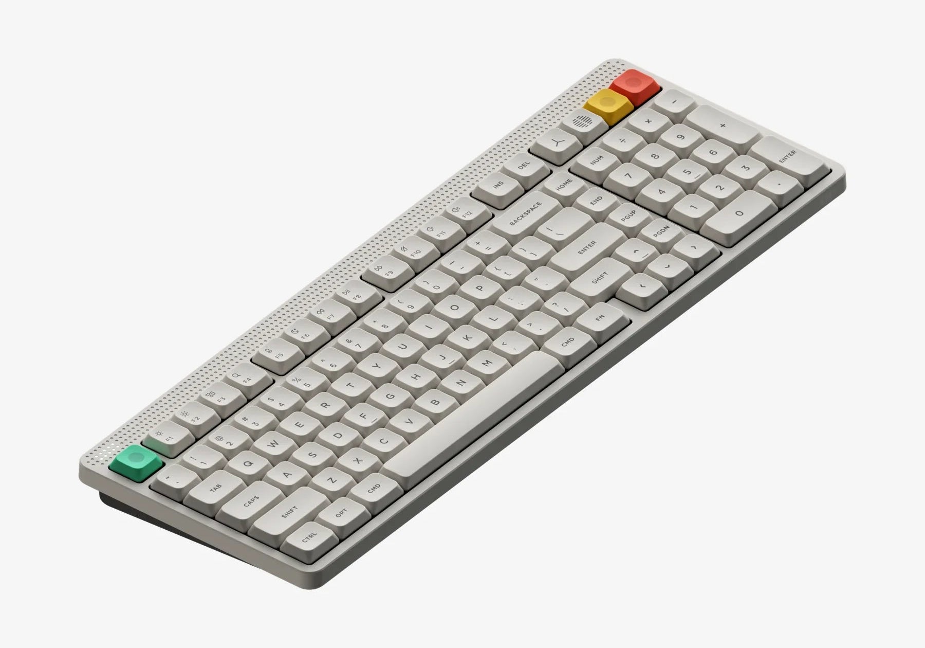 NuPhy Node100 Lunar White ANSI Low Profile - front view