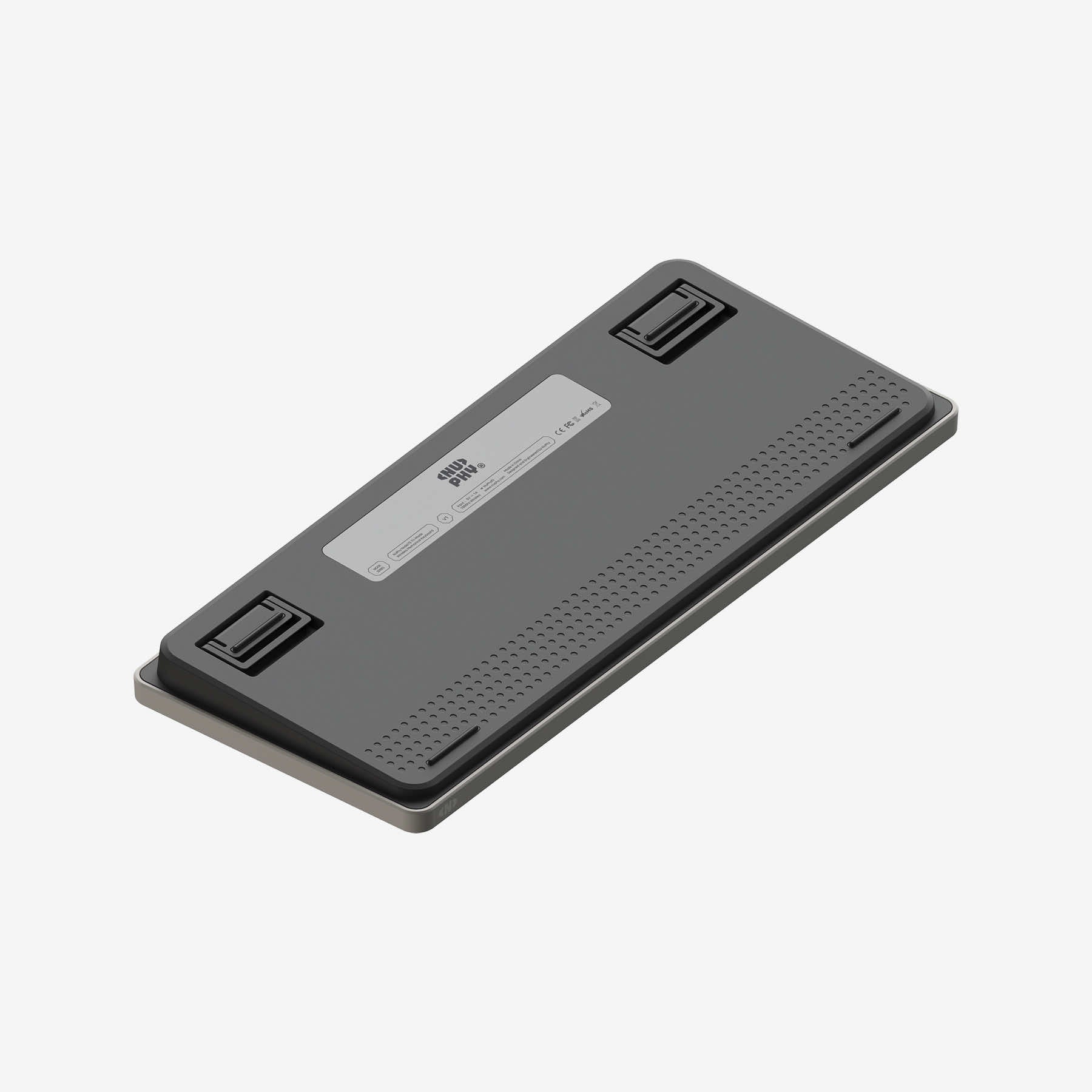 NuPhy Node75 Lunar White ANSI Low Profile - bottom view