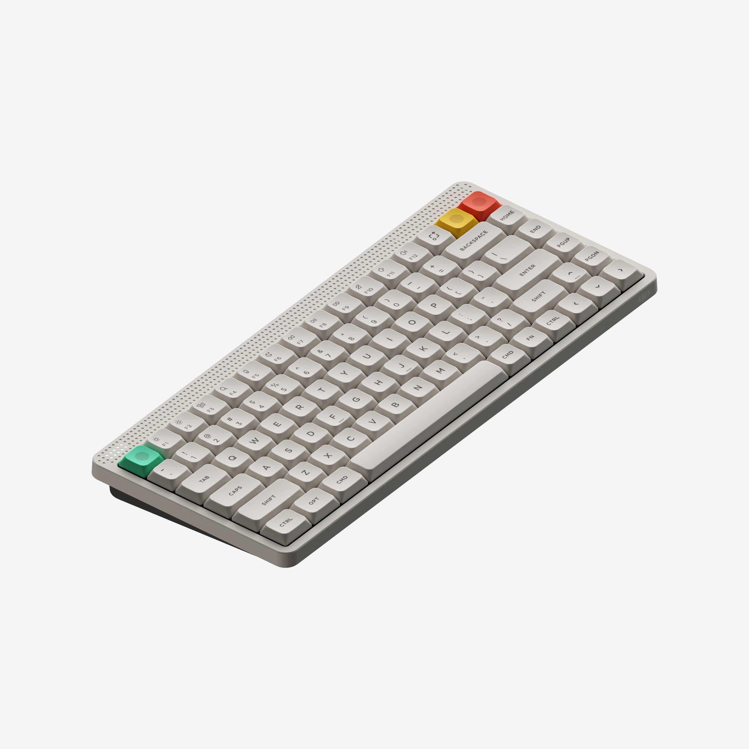 NuPhy Node75 Lunar White ANSI Low Profile - front view