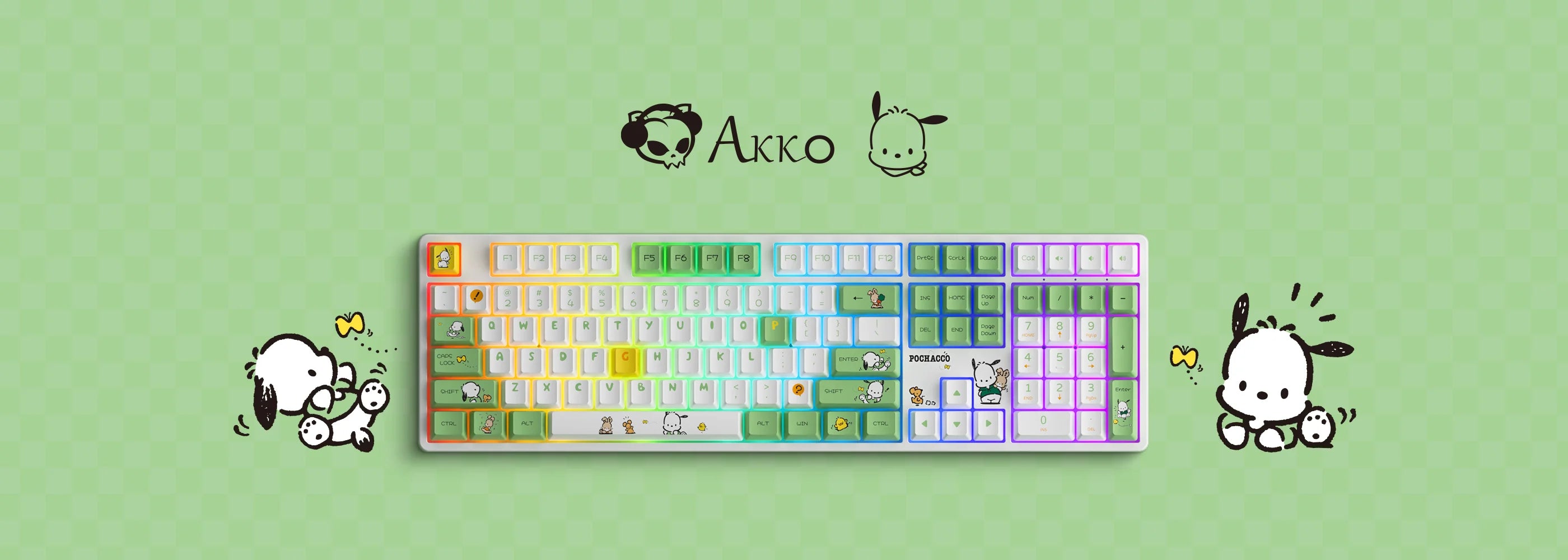 Akko Pochacco Green 5108B Plus ANSI