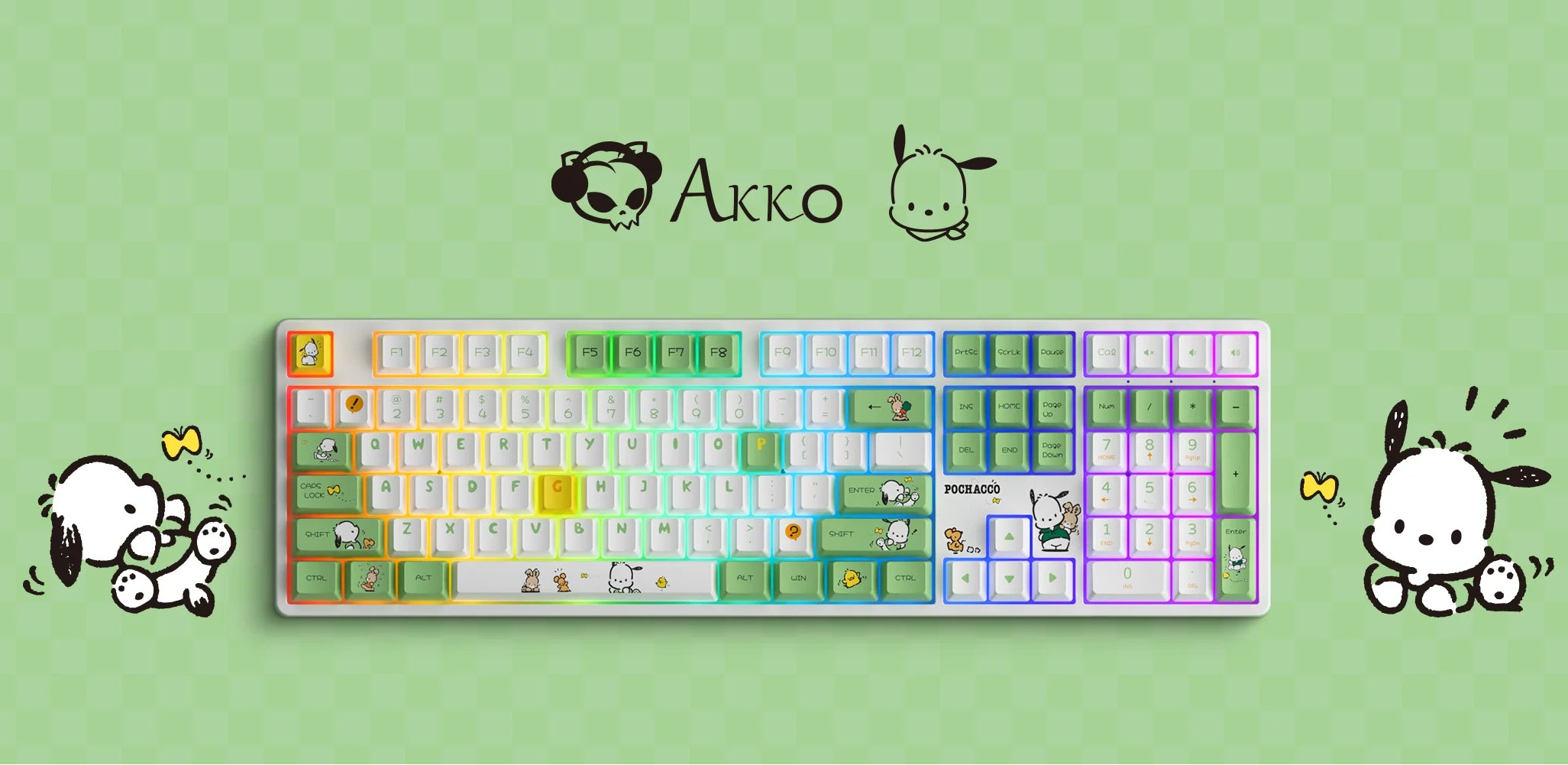 Akko Pochacco Green 5108B Plus ANSI