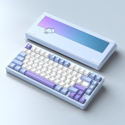 WOBKEY Rainy75 Pro Blue ANSI - blue case angle