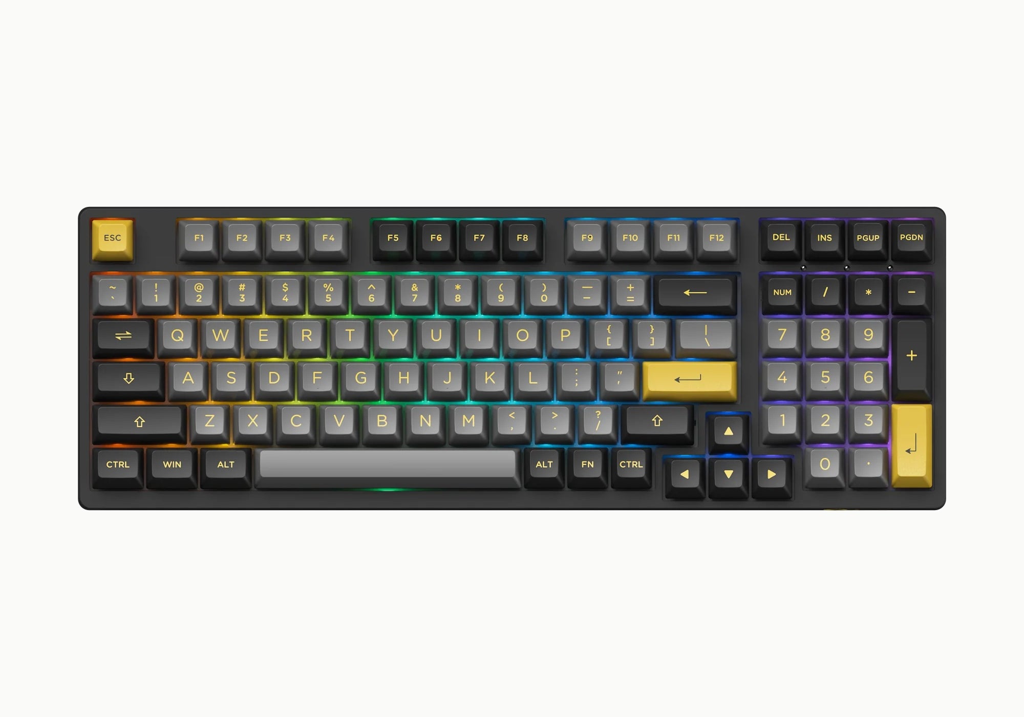 Akko 3098B Plus Black & Gold ANSI - front view