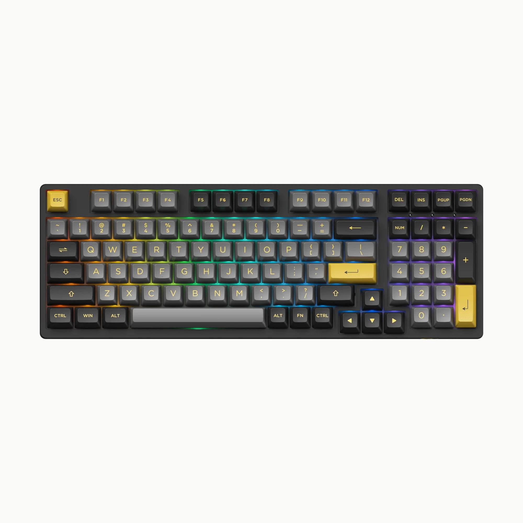 Akko 3098B Plus Black & Gold ANSI - front view