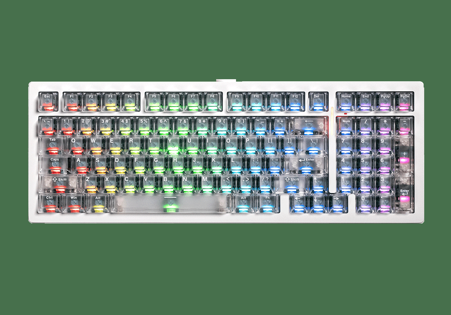 Akko MonsGeek M2 V5 HE White Frosted Transparent ANSI