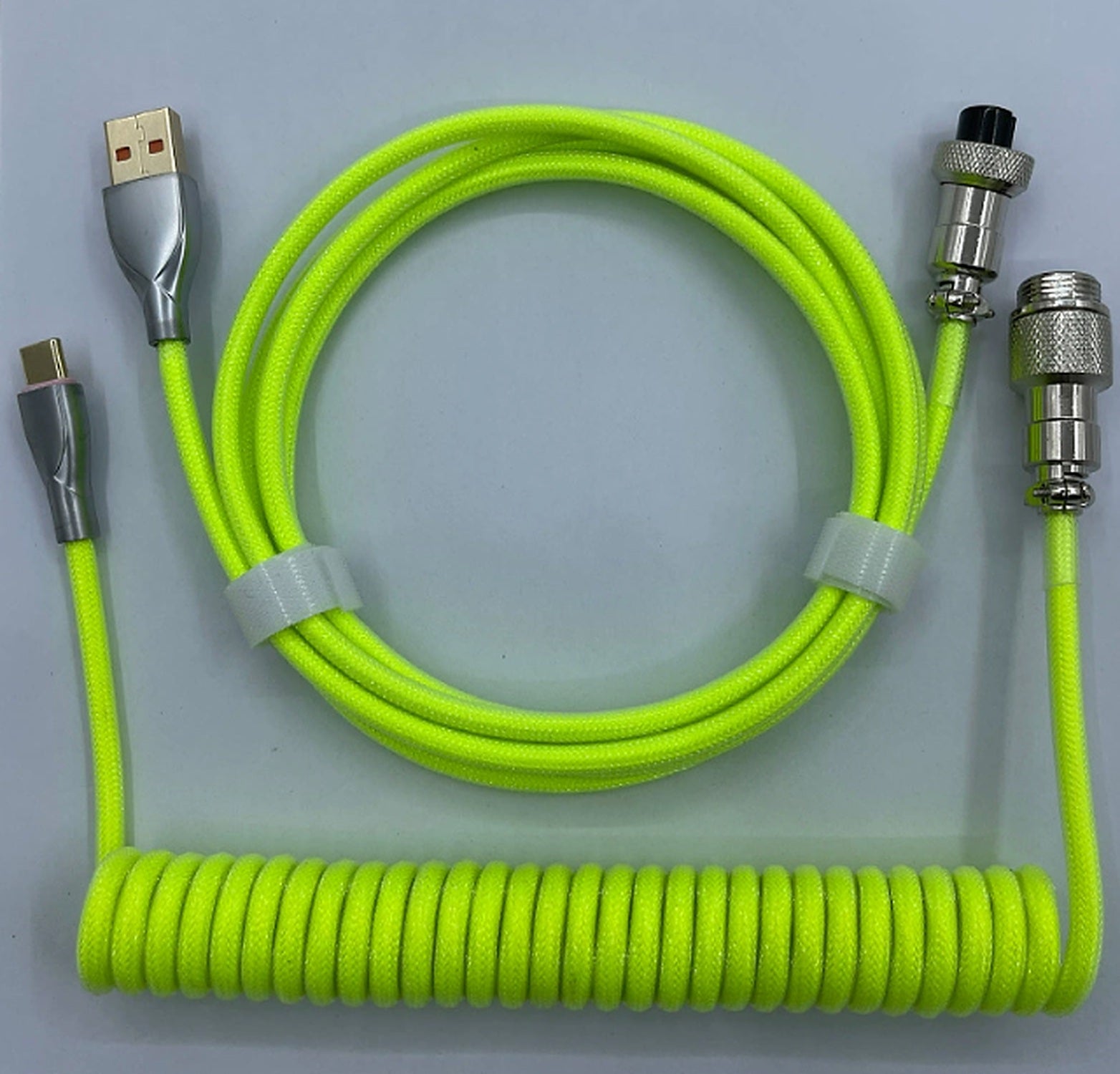 Aviator Keyboard Cable Lime - coiled cable