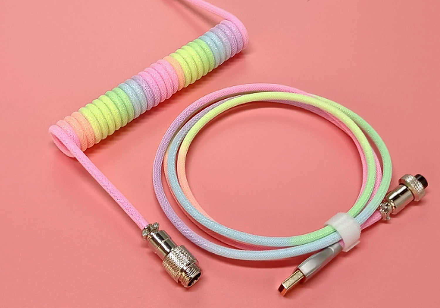 Aviator Keyboard Cable RGB - coiled cable