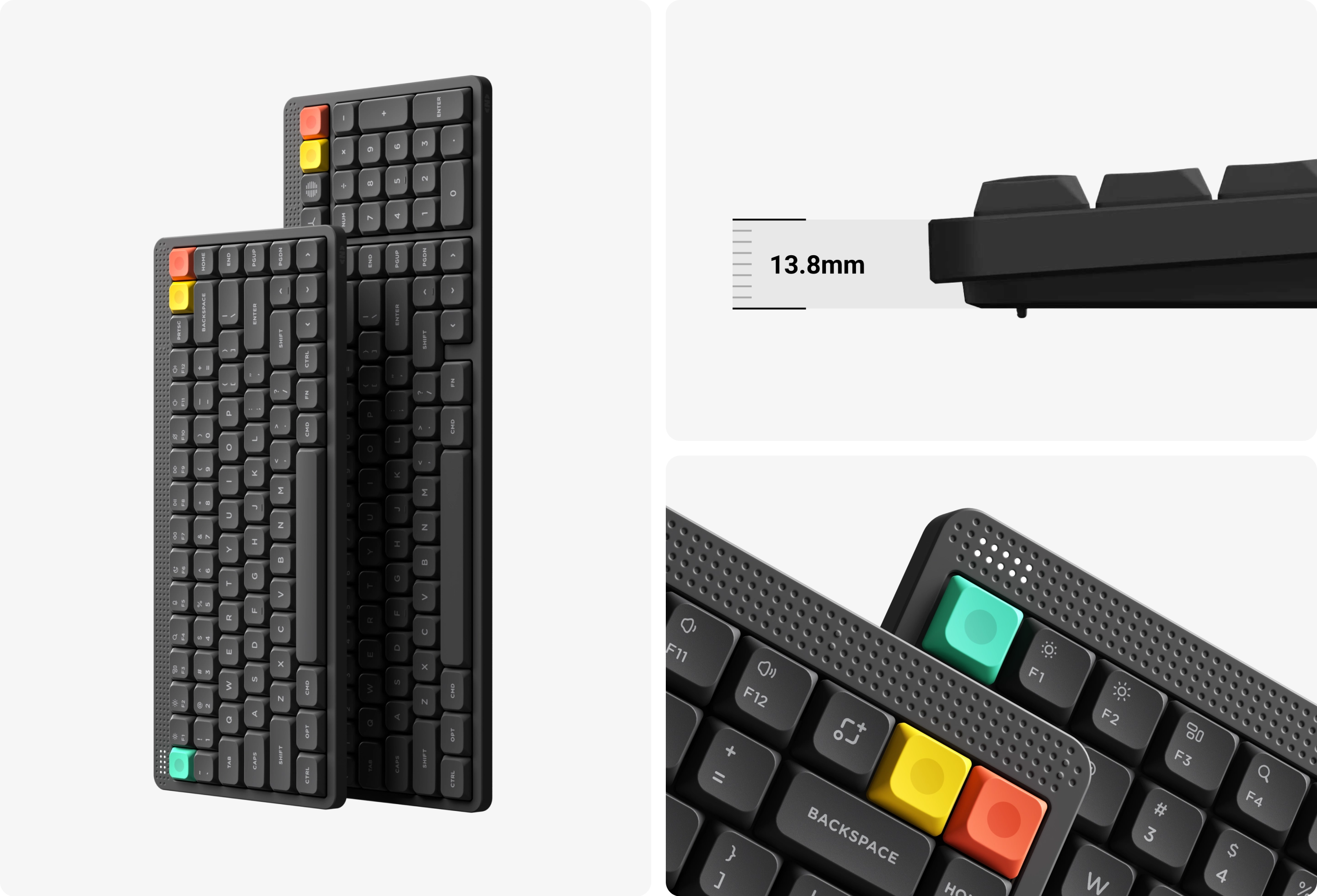 NuPhy Node100 Black ANSI Low Profile