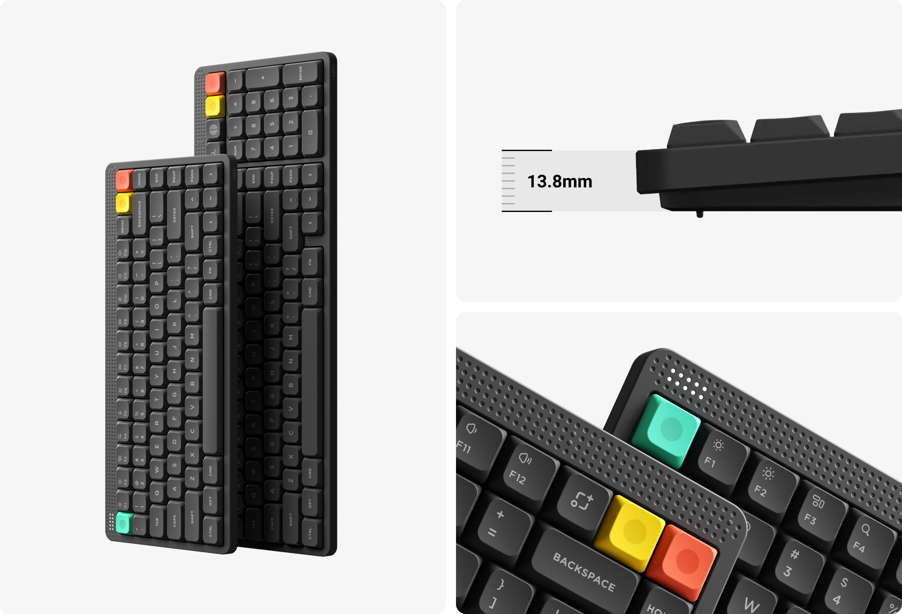 NuPhy Node100 Black ANSI Low Profile
