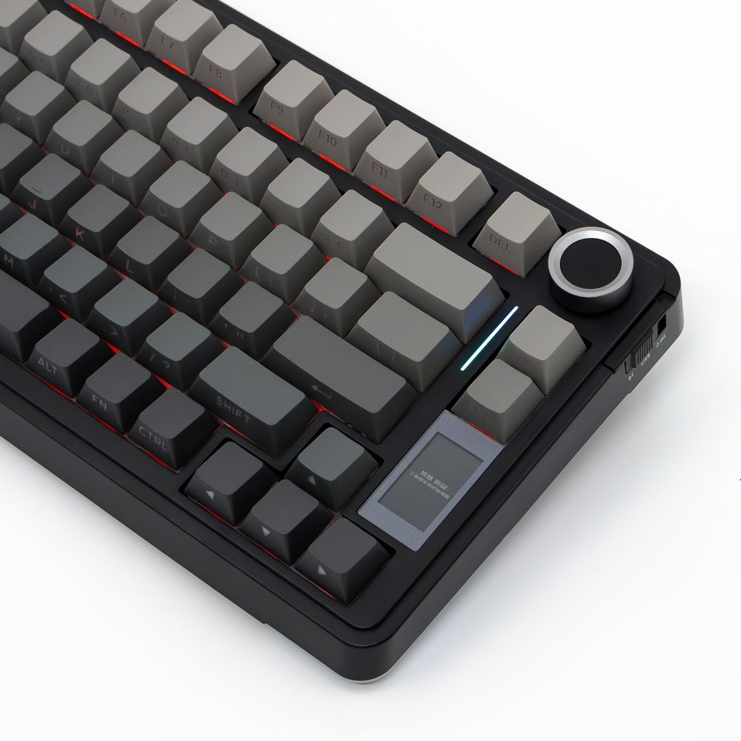 Aula S75 Pro Black ANSI - knob and screen detail