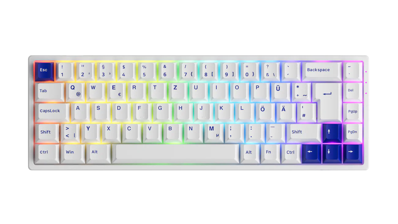 Akko 3068B Blue on White ISO-DE - Geekboards